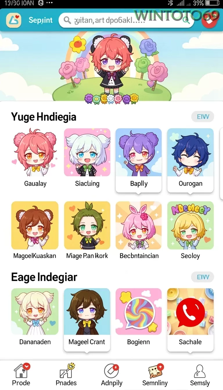 Cuplikan layar menu unduhan wintoto69 untuk perangkat Android
